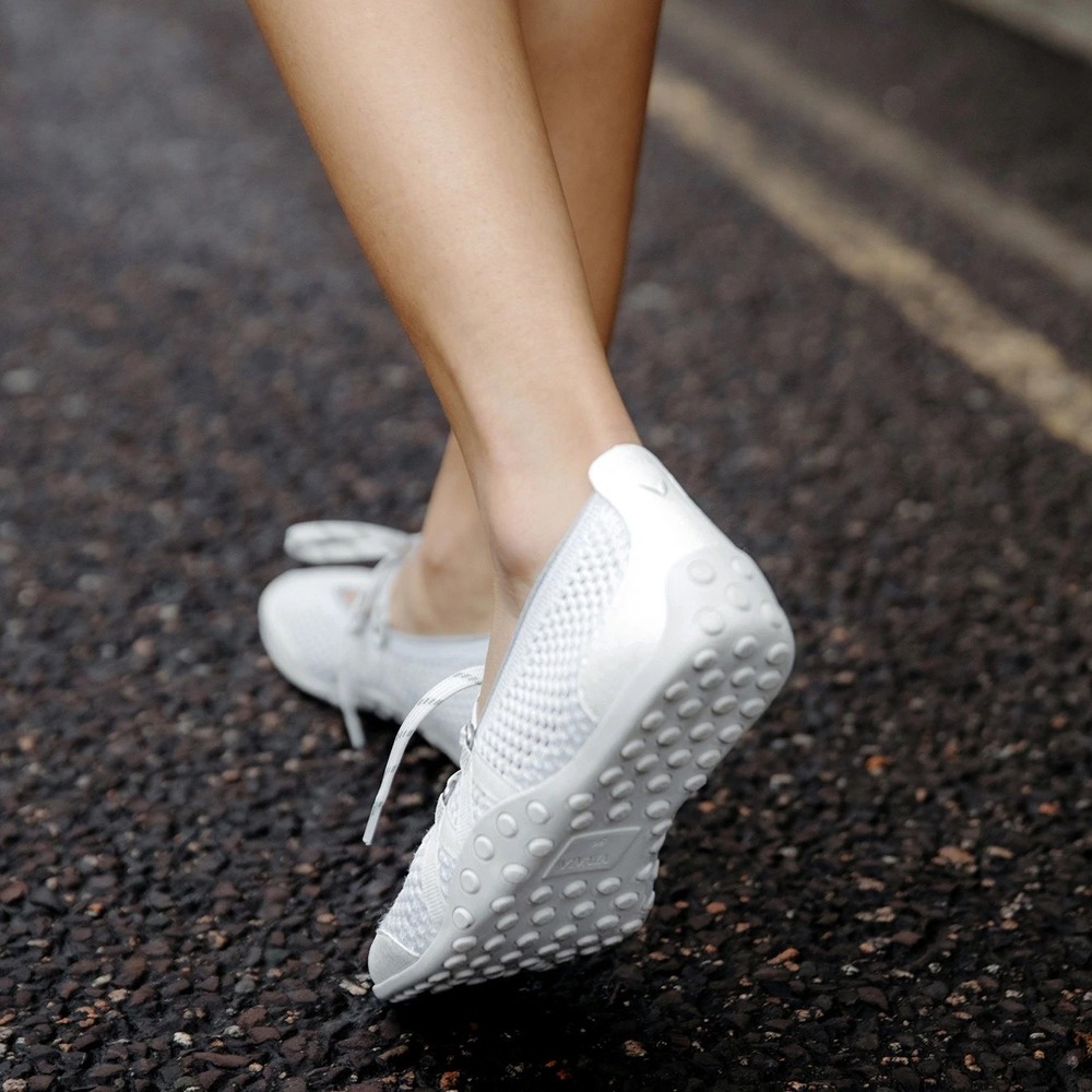 VIVAIA Cecily White Mesh Square Toe Mary Jane Flats EU 39.5 US 8.5 NEW